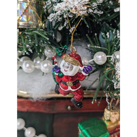 Decorated Tabletop Christmas Tree 14″ with Collectible Glass Ornaments & Lights - Picture 13 of 15
